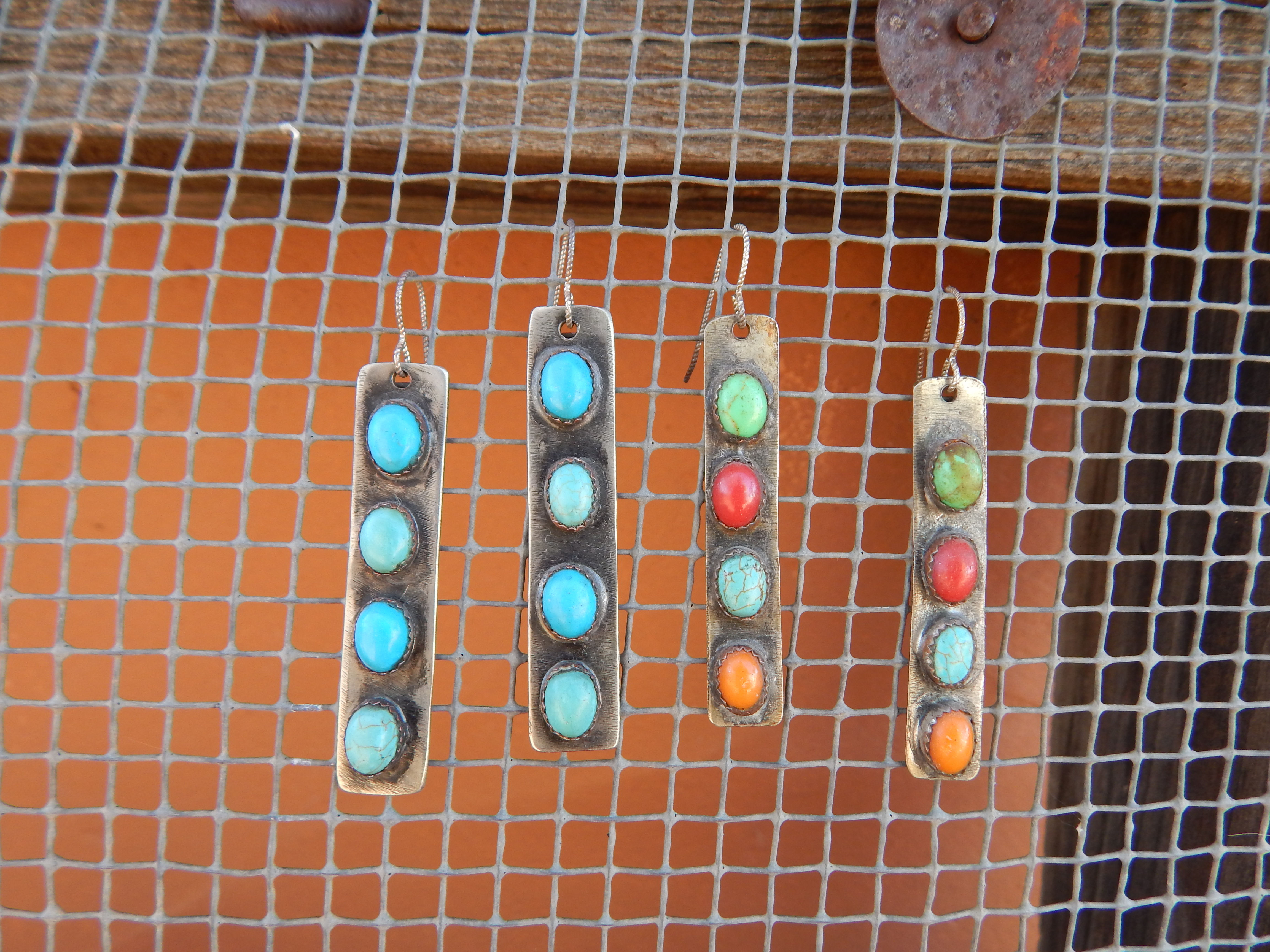 Four Oval Stone Earring