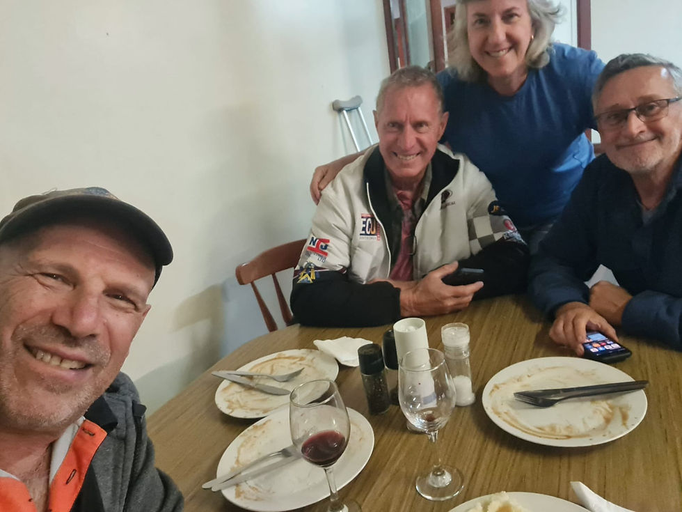 John Brennan and me with new friends, Tambo, QLD - 11 Jul 25