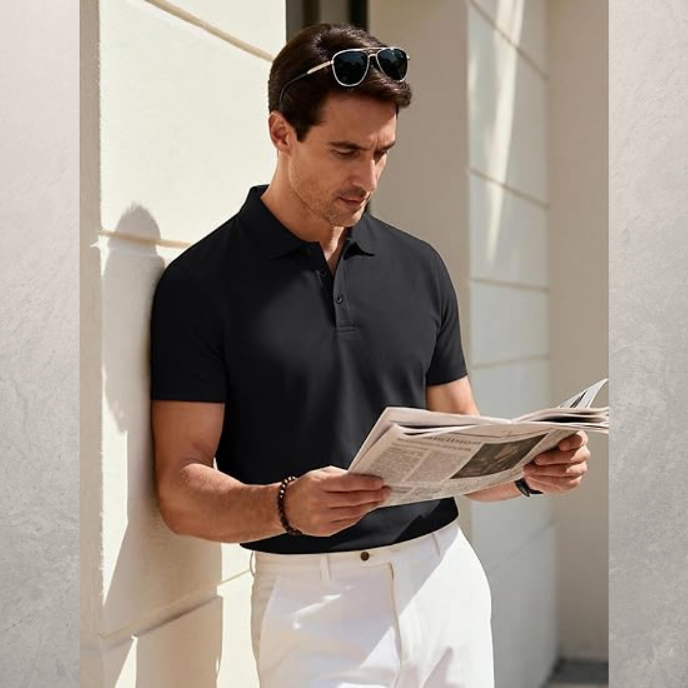 Miniatura: POLO RICARDO C/CUELLO CAMISERO C/MANGAS CORTAS
