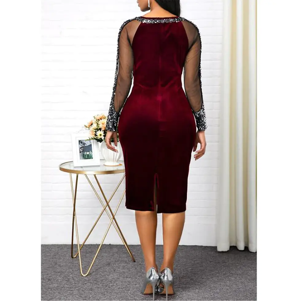 Miniatura: VESTIDO LUBA C/TULL C/BRILLO C/ABERTURA