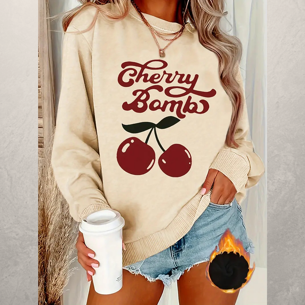 Miniatura: POLERA ROMI C/CUELLO REDONDO C/PRETINA C/ESTAMPADO DTF