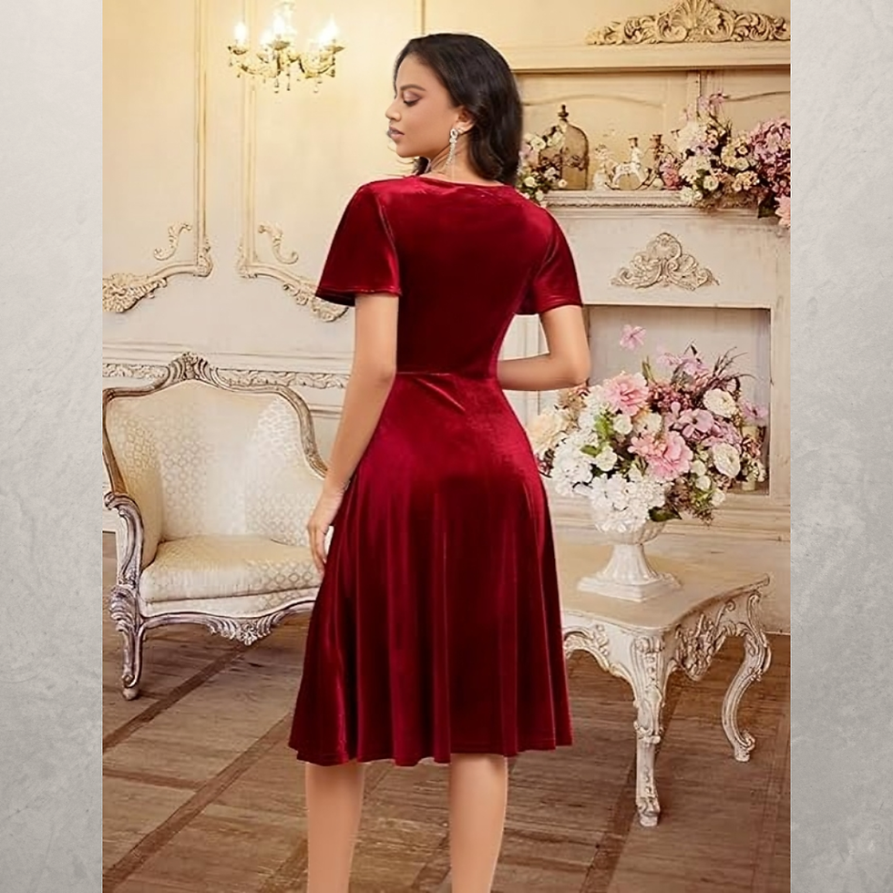 Miniatura: VESTIDO SAJAROVA C/FALDA CIRCULAR C/CUELLO V C/MANGAS MARIPOSA C/LENTEJUELAS