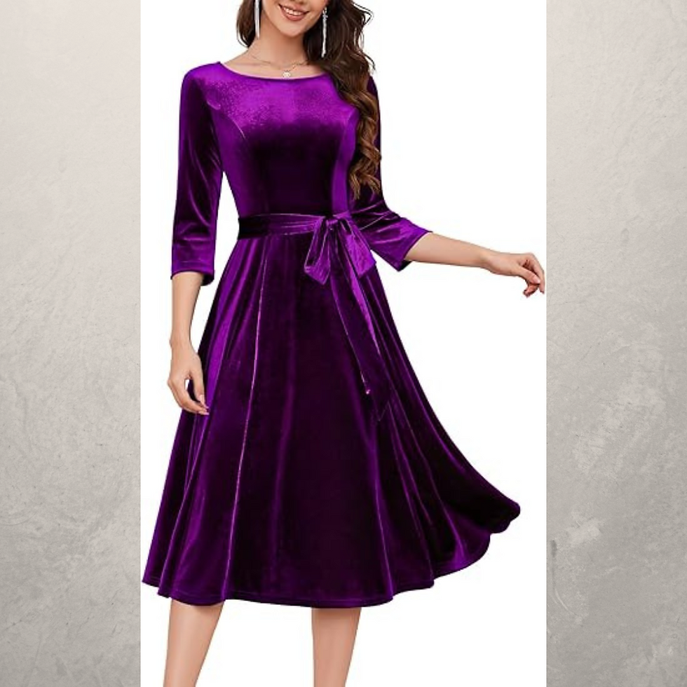 Miniatura: VESTIDO NICOLETTA C/PRINCESA C/FALDA CIRCULAR C/MANGAS 3/4 C/LAZO
