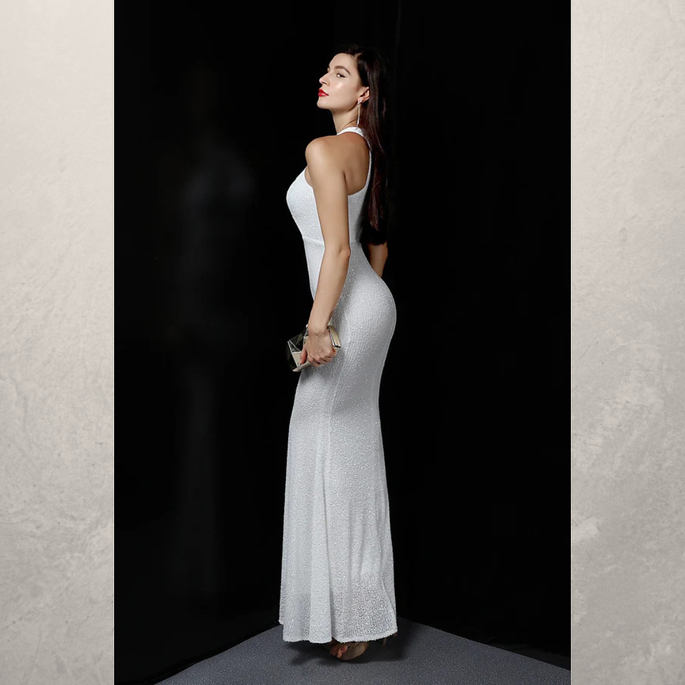 Miniatura: VESTIDO NERA CORTE SIRENA C/ESCOTE HALTER C/ABERTURA DELANTERO