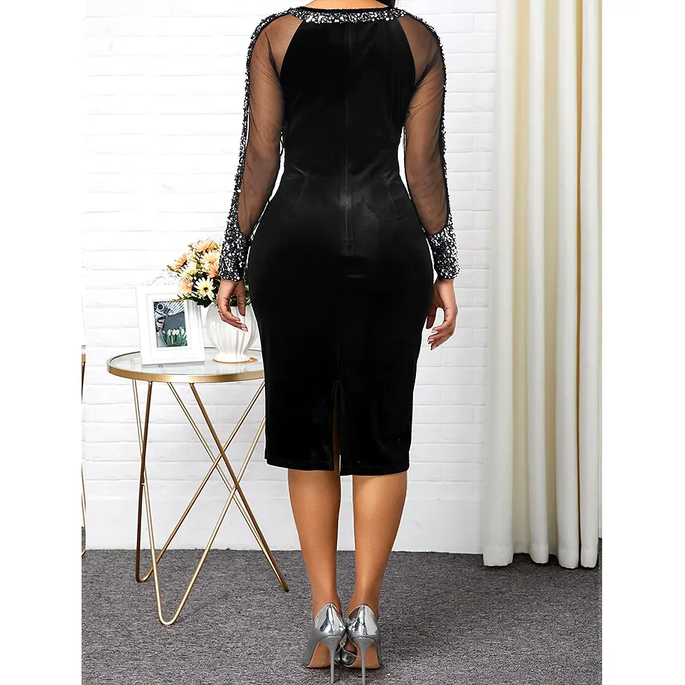 Miniatura: VESTIDO LUBA C/TULL C/BRILLO C/ABERTURA