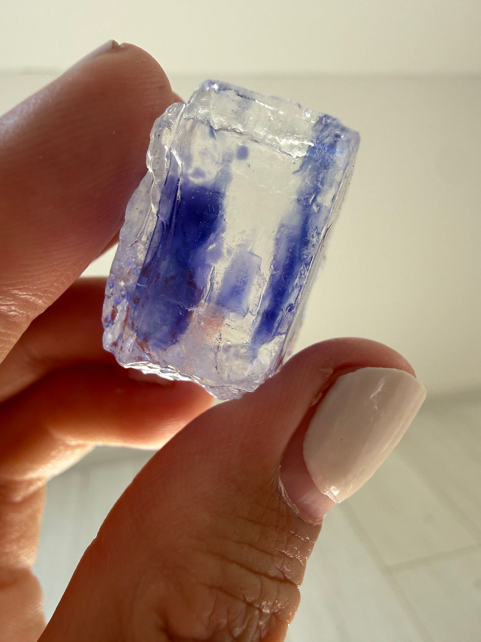 Miniatúra: Modrý Halit kryštalická sol