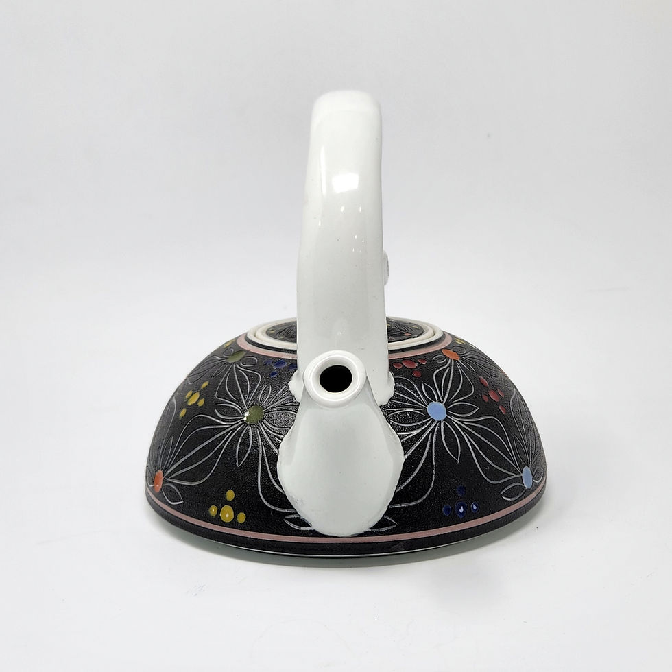 Thumbnail: Teapot with Rainbow Flower Pattern