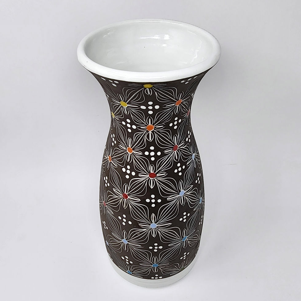 Thumbnail: Vase with Rainbow Flower Pattern