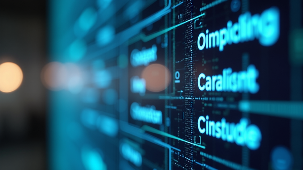 Close-up view of a digital screen displaying AI-generated customer insights and creative content