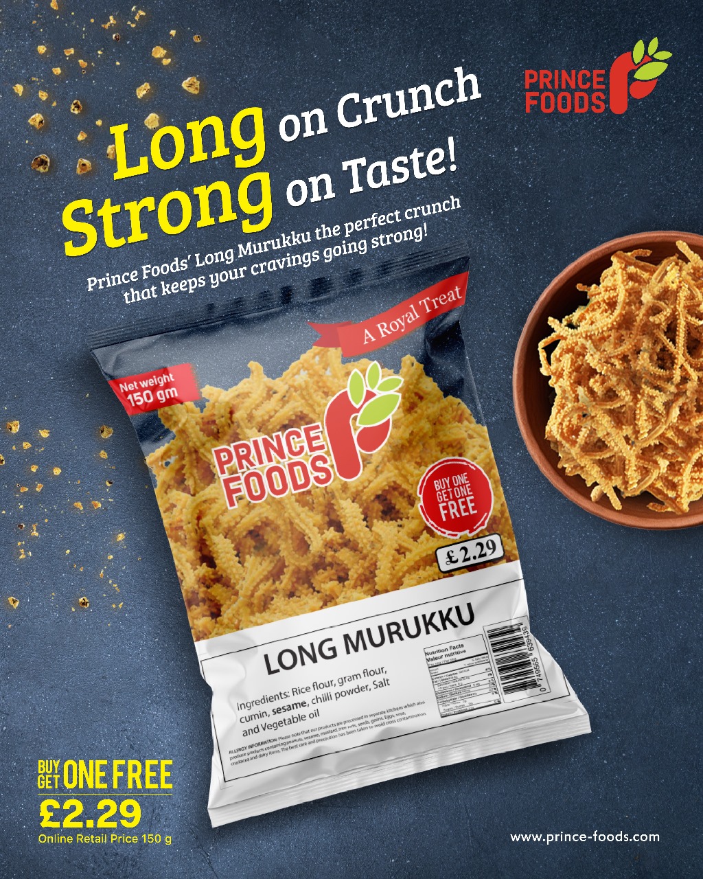 Prince Foods Long Murukku 150g