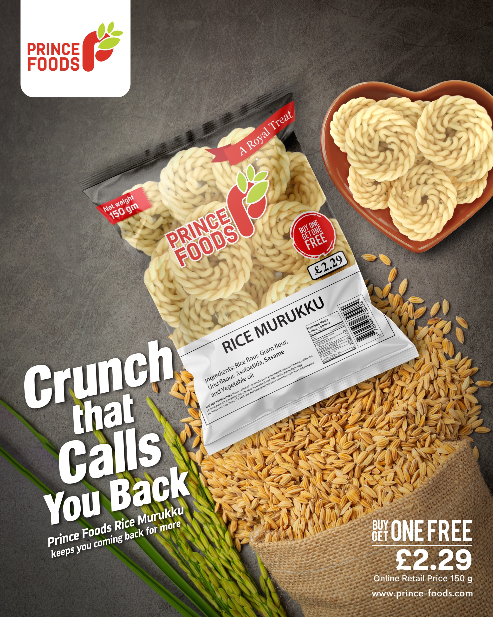 Prince Foods Rice Murukku 150g