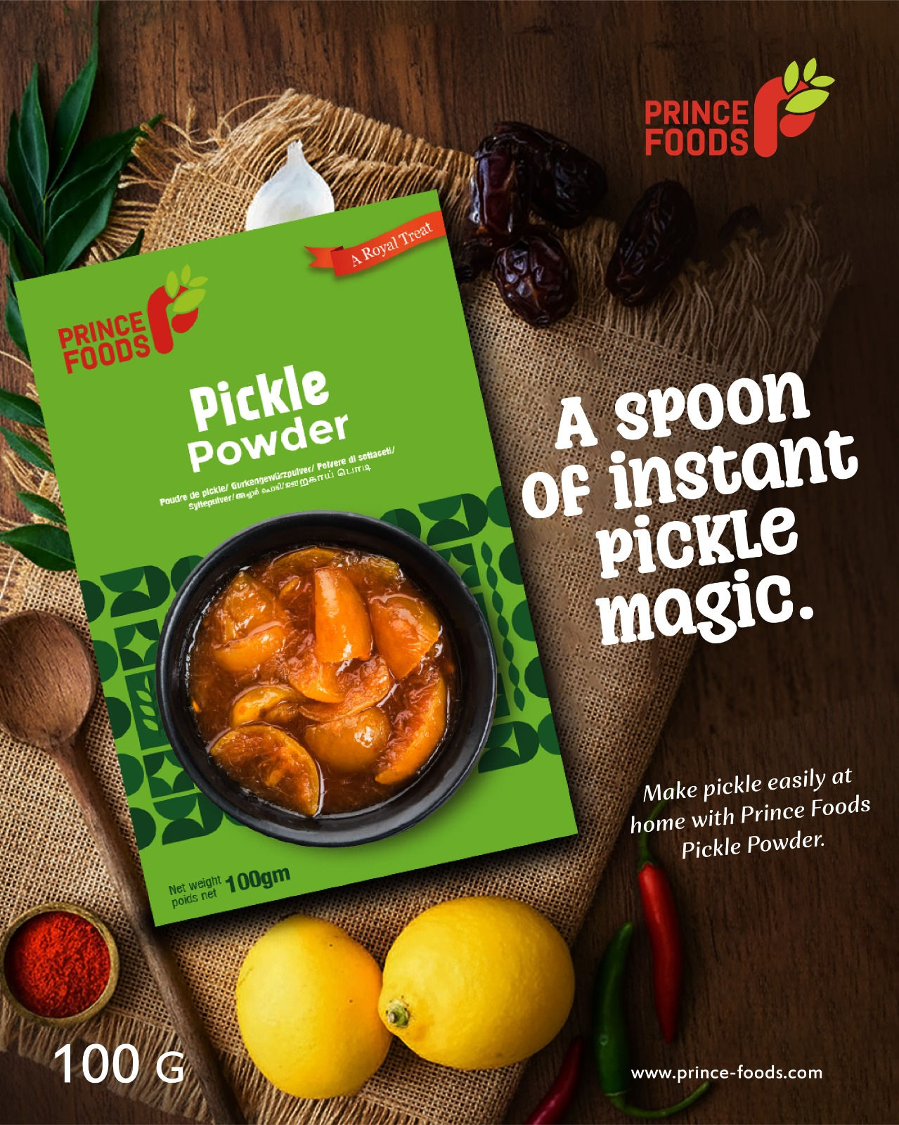 Prince Foods Pickle powder 100g