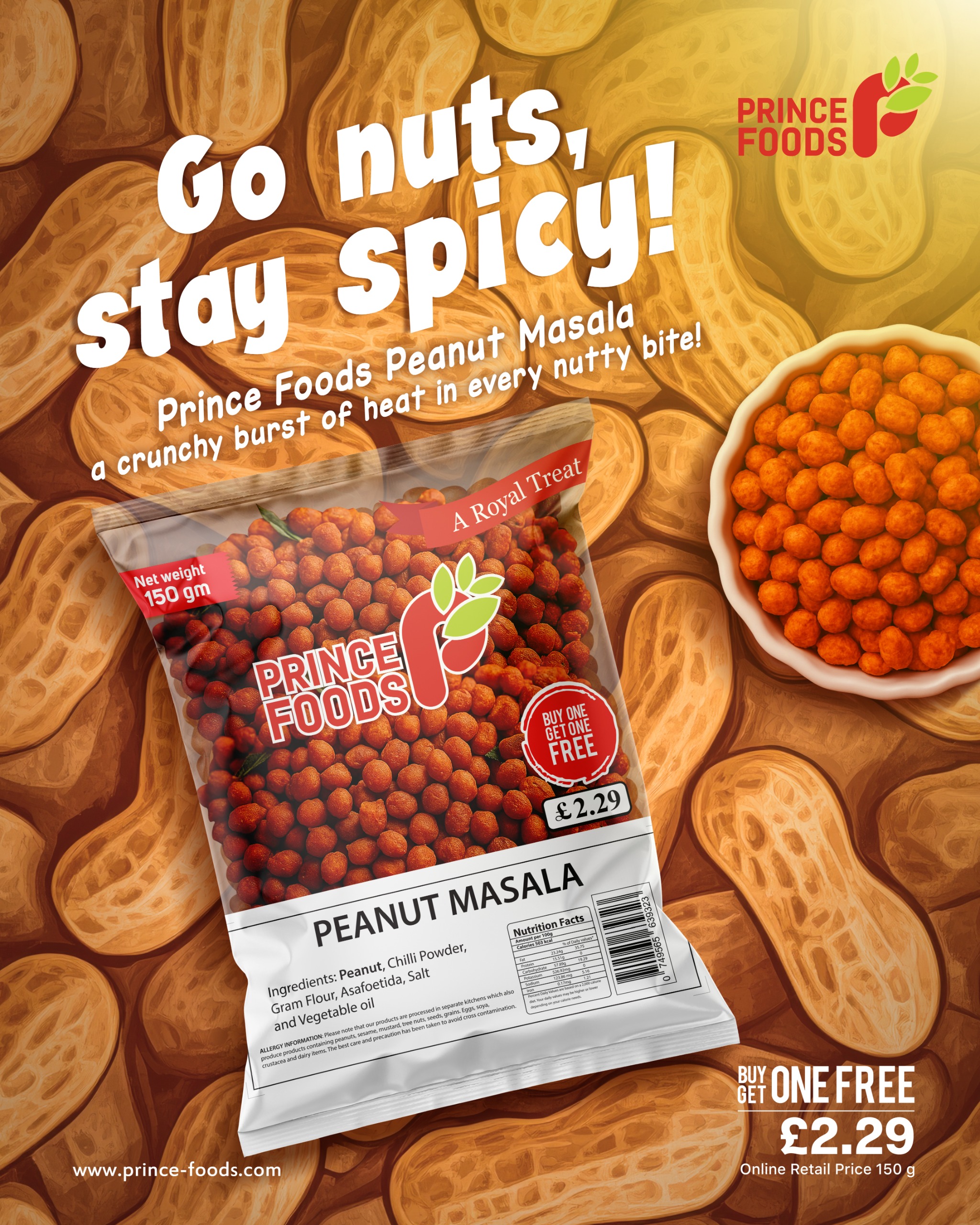 Prince Foods Peanut Masala 150g