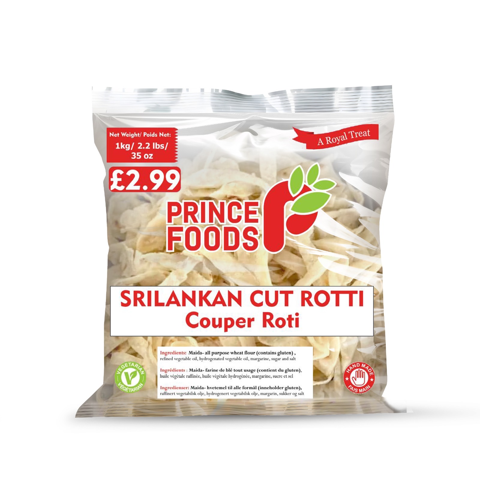 Prince Foods Sri Lankan Cut Rotti | Regio Foods