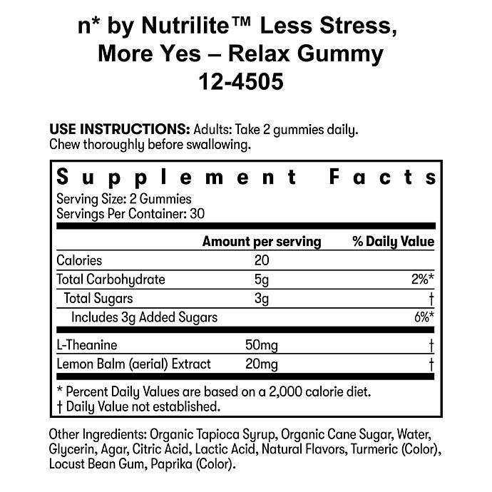 Thumbnail: n* by Nutrilite™ Less Stress, More Yes – Relax Gummies