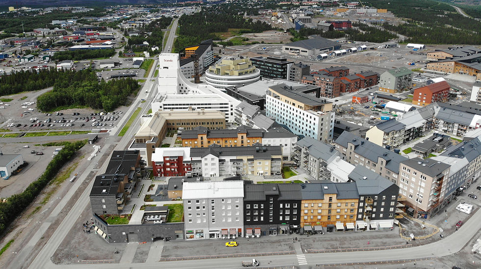 Kiruna centrum
sommaren 2024.
Foto: Kiruna kommun