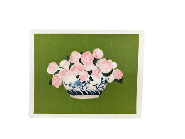 Set of 8 green cards and envelopes