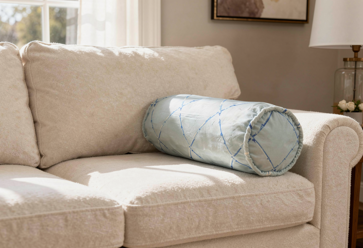 Bamboo Bunches-bolster light blue