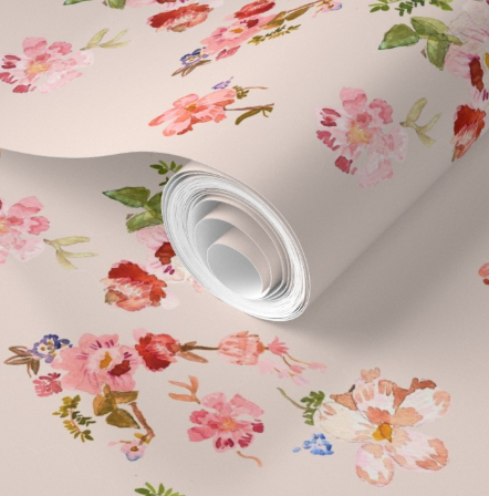 Bonny Blossoms wallpaper-pink