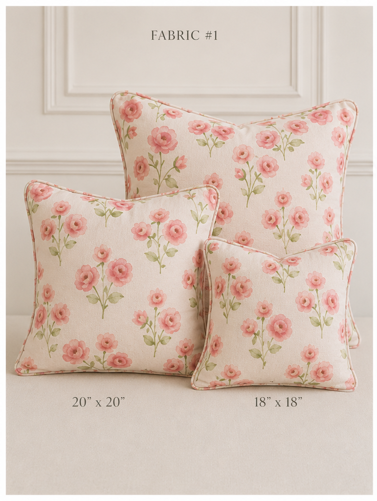 Pillows in "Esperanza" pink