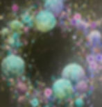 Oil & glitter embellished artwork