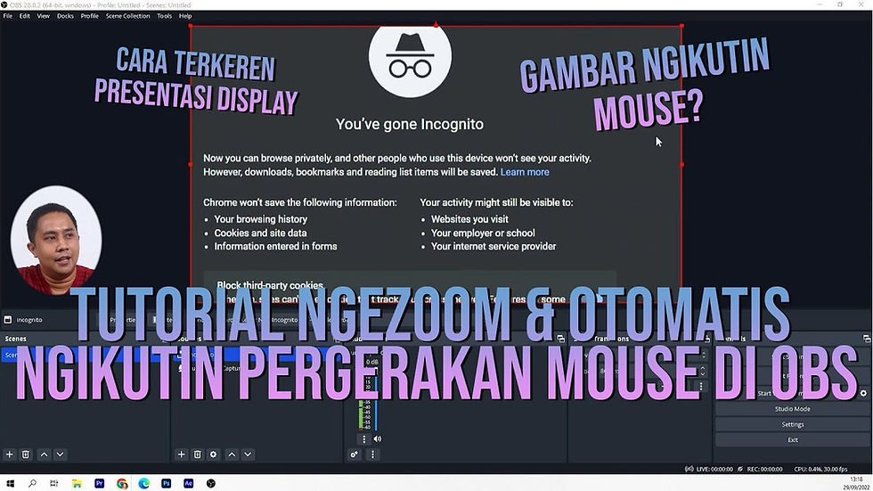 cara menggunakan zoom pada obs untuk live streaming