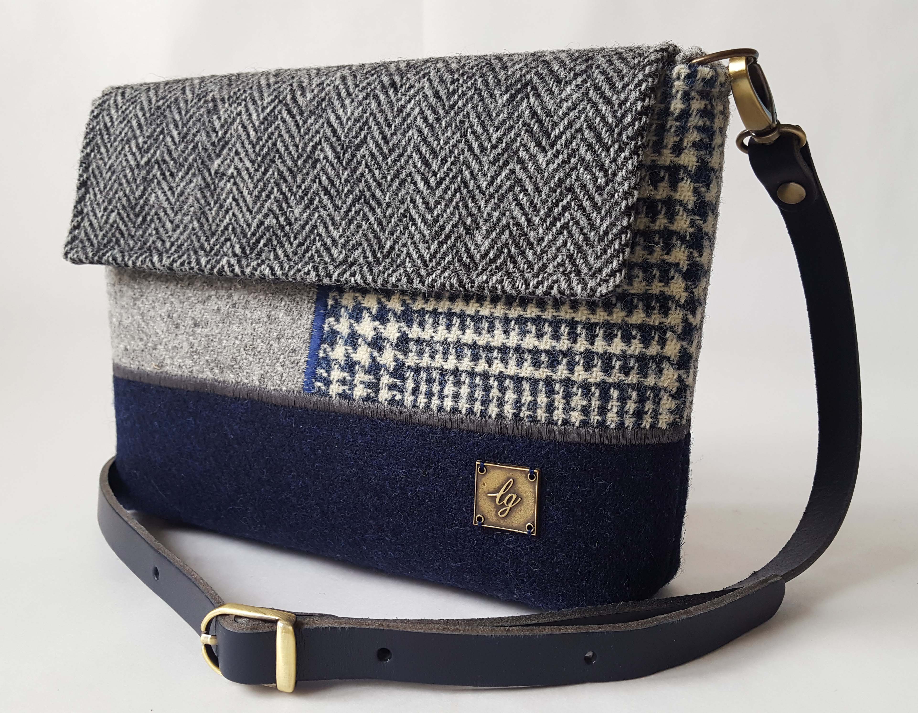 Small navy and grey bag