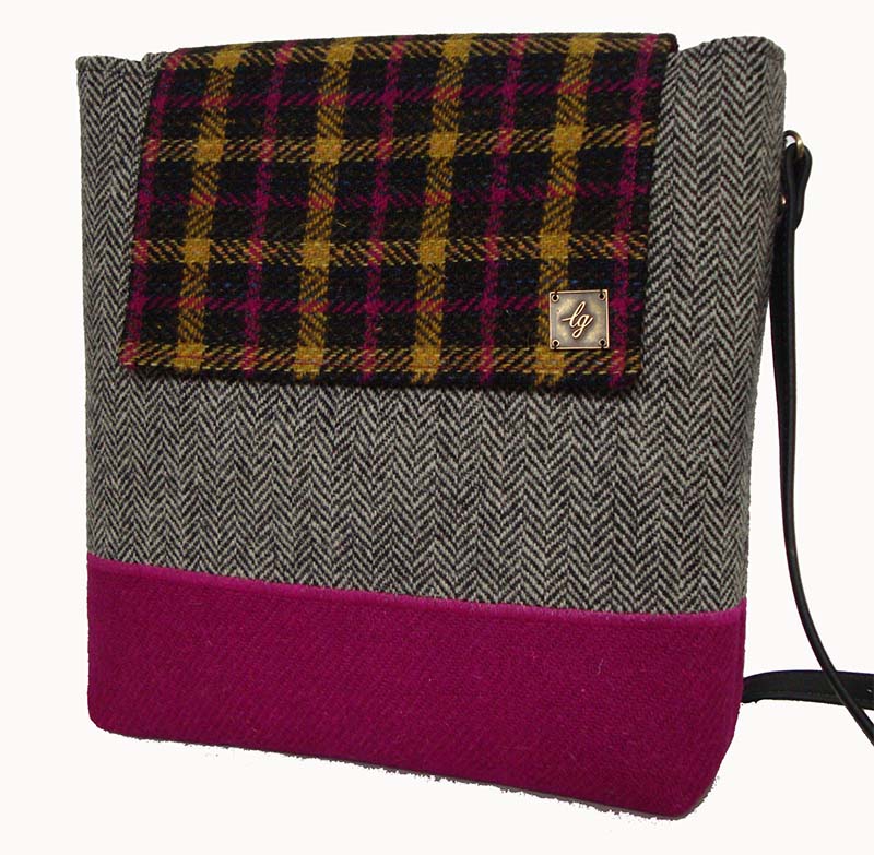 Medium pink and grey Bag