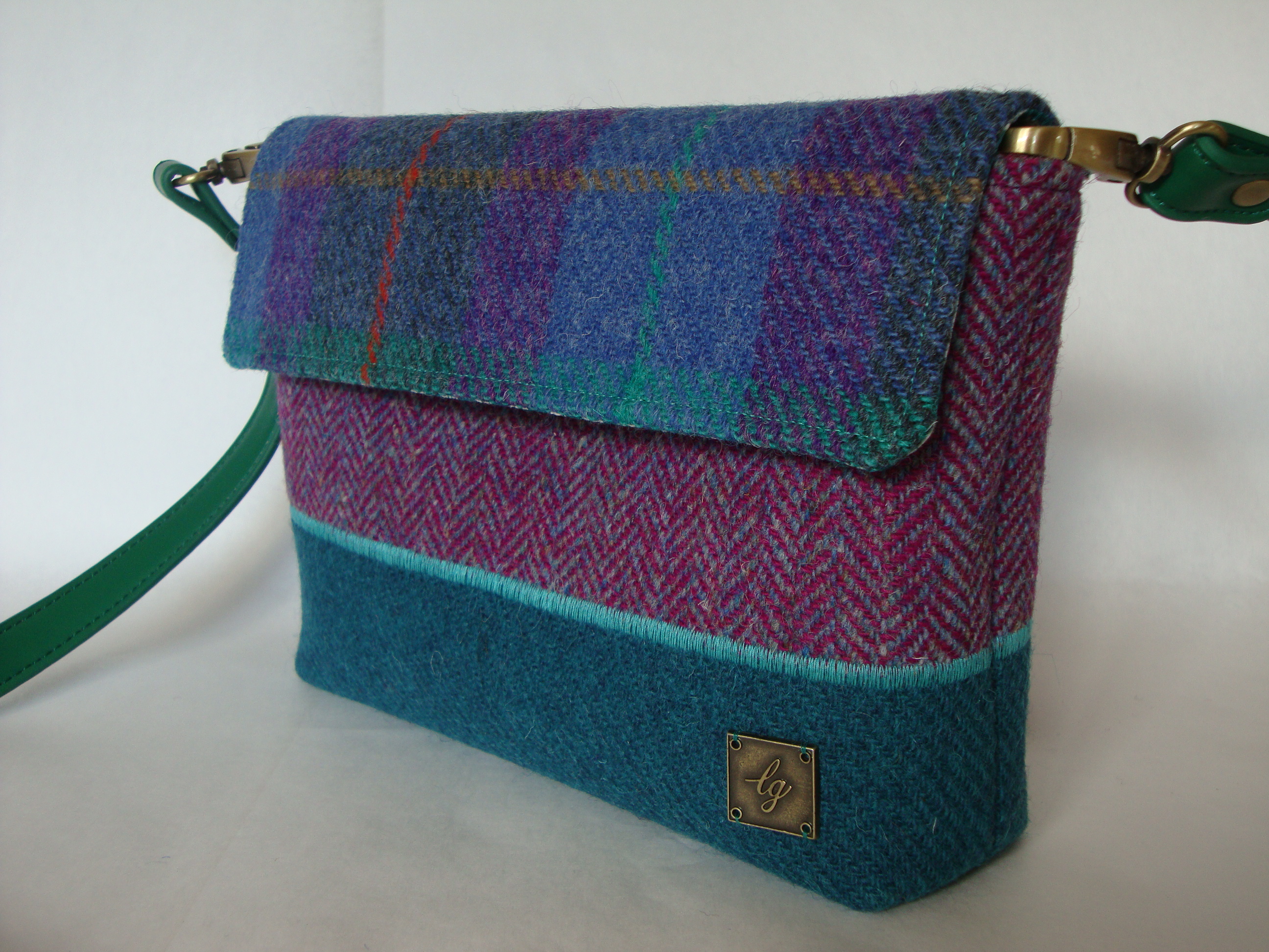 Small purple and green Bag