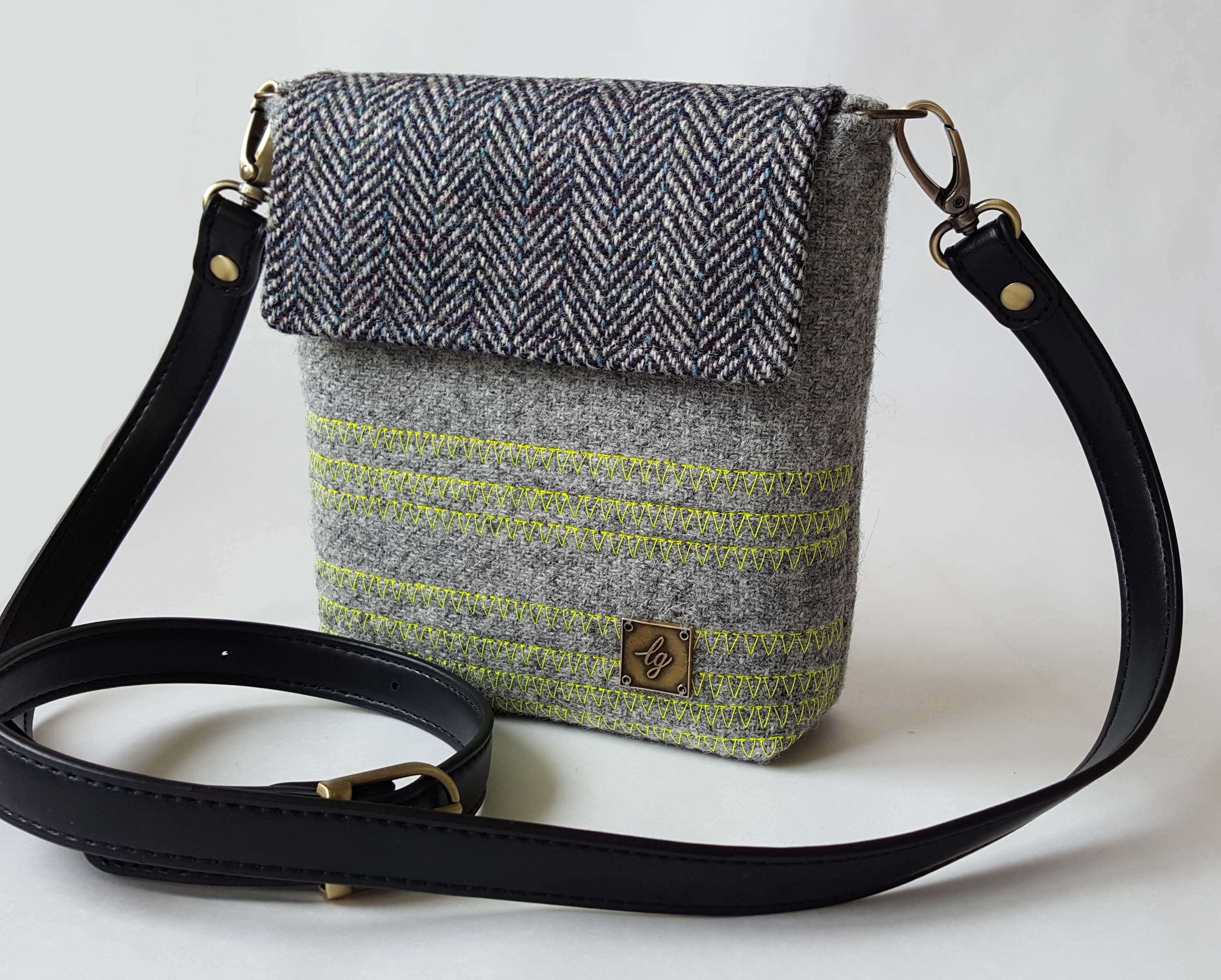 Mini grey black yellow bag