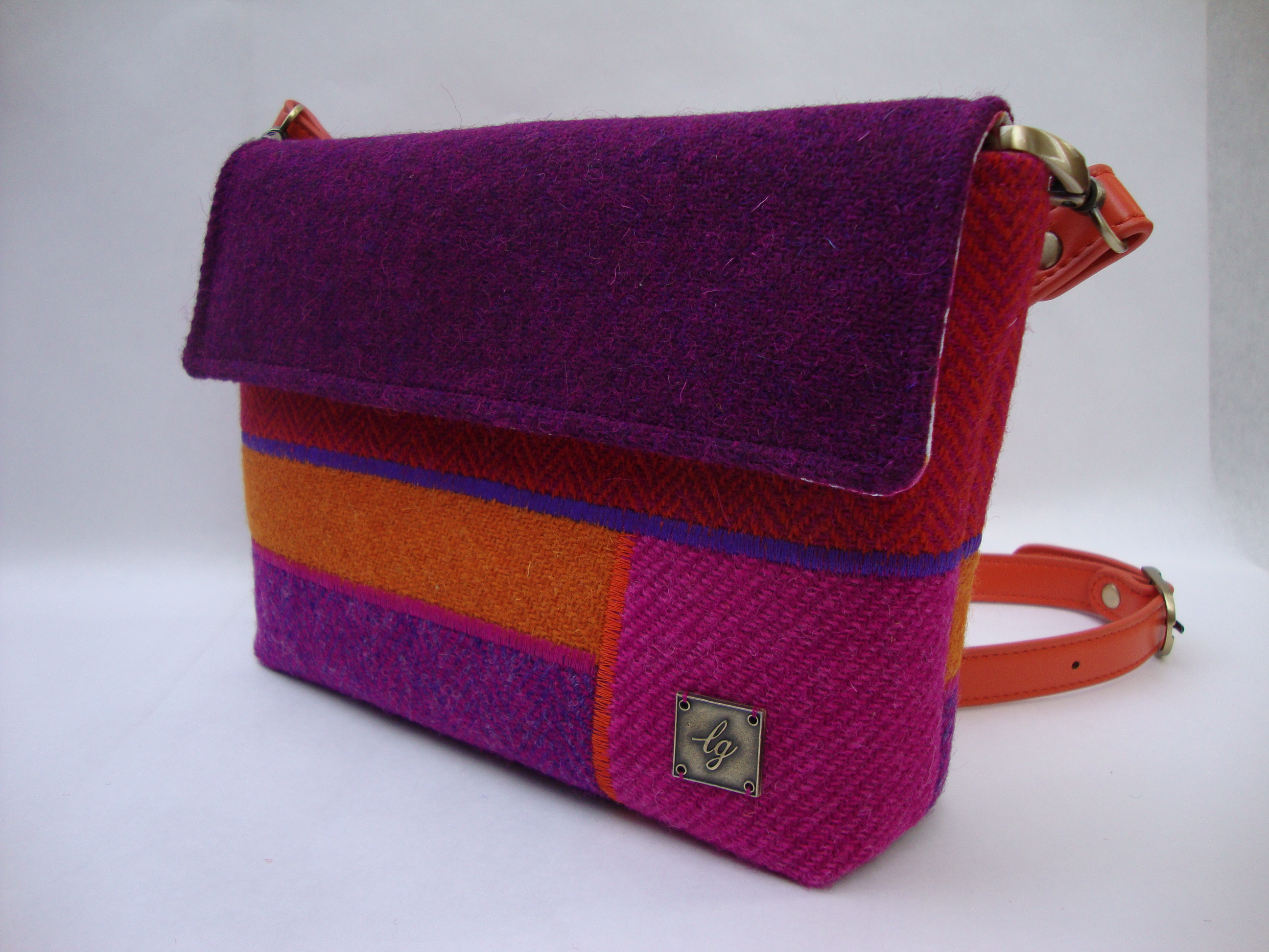 Pink, purple, orange small bag