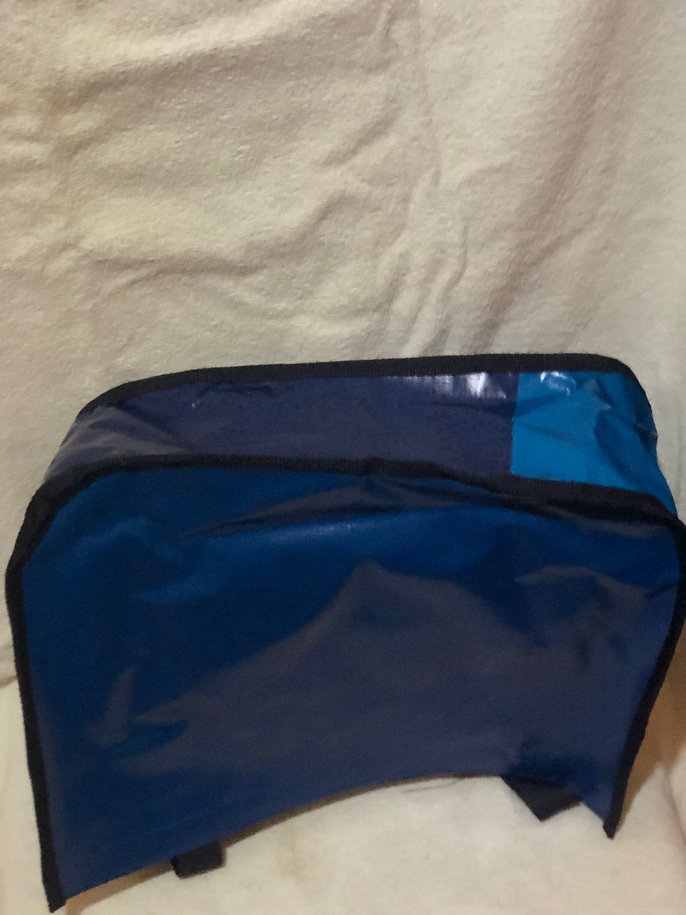 Thumbnail: Open tote made from Lake Placid event banners