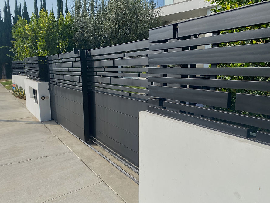 a modern design fence and gate project