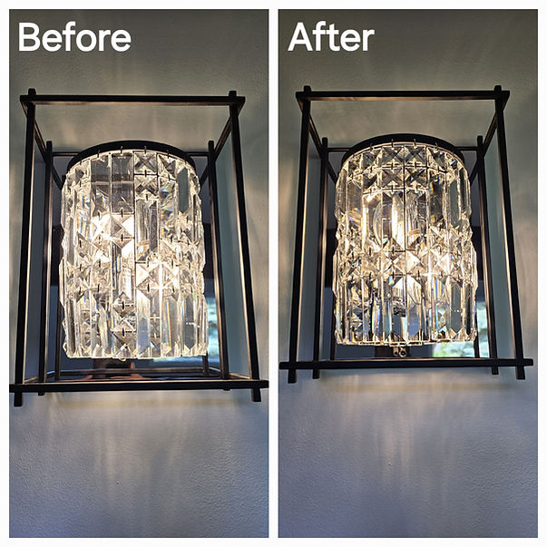 wall sconce cleaning