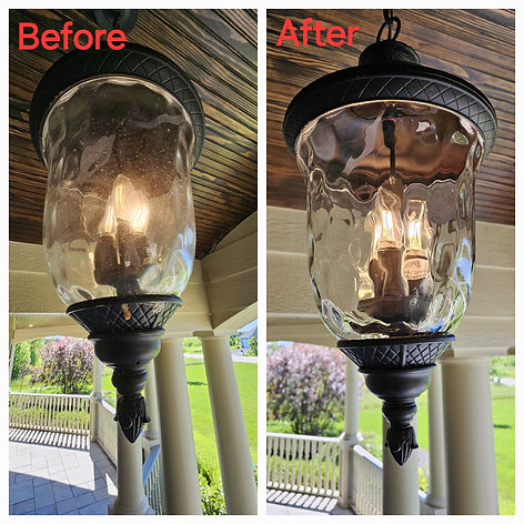 outdoor light fixture cleaning