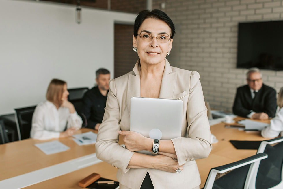 woman at work leader with laptop