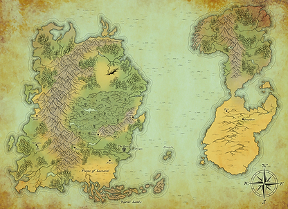 Drawn map of Amroth