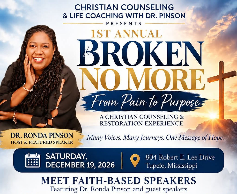 1St ANNUAL BROKEN NO MORE FROM PAIN TO PURPOSE