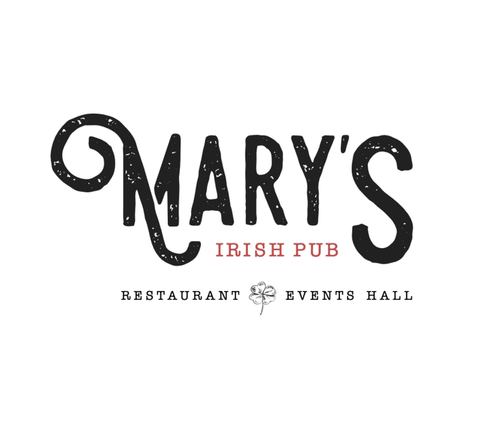 Mary's Irish Pub logo with decorative lettering