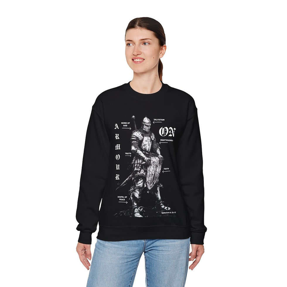 Thumbnail: Armour On Unisex Heavy Blend Crewneck Sweatshirt Dark