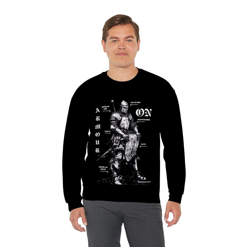 Thumbnail: Armour On Unisex Heavy Blend Crewneck Sweatshirt Dark