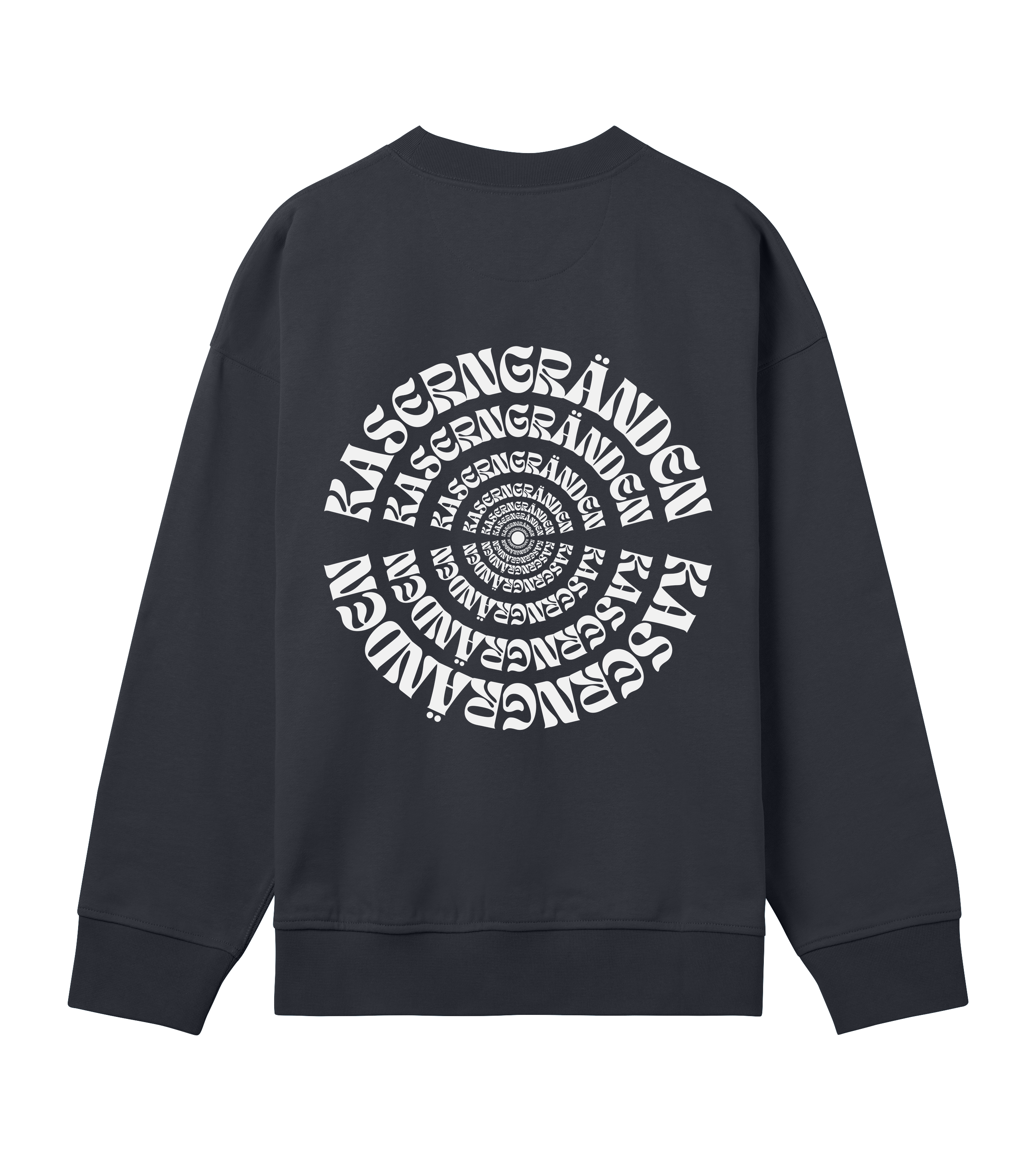 Logo Loop - boxy sweatshirt. Logo print on back. Black