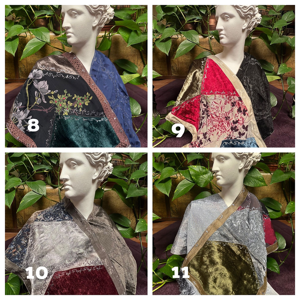 Thumbnail: Patchwork Scarf with Fringe