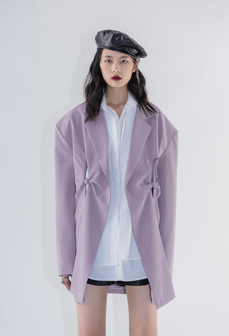 Majestic Purple Bowknots Blazer