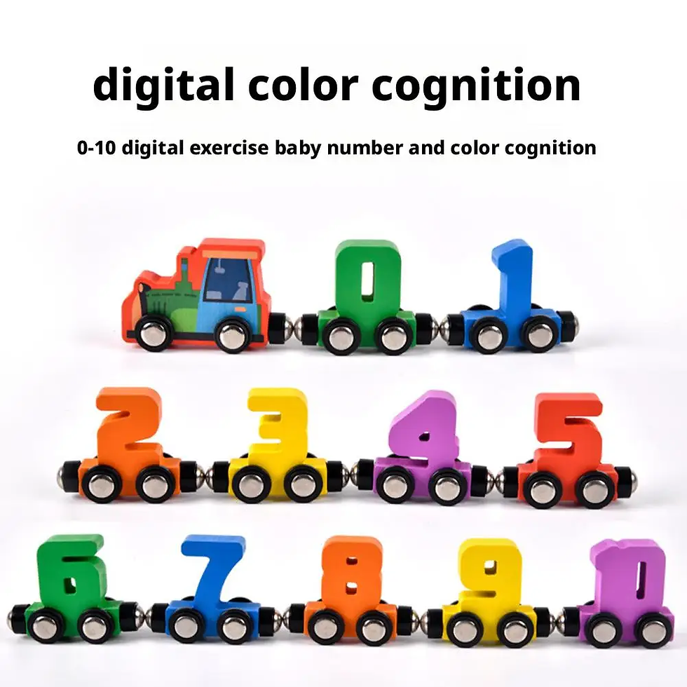 Thumbnail: Train Set Magnetic Digital Train Puzzle Wooden Number Trains Learning Activities