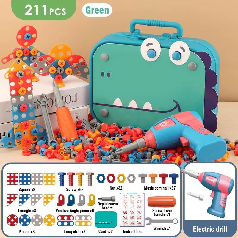 Thumbnail: Children Tool Set Electric Drill Screw Nut Puzzle Toys Pretend Play 
