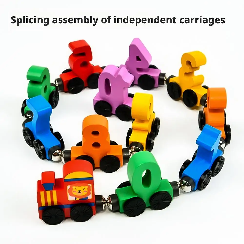 Thumbnail: Train Set Magnetic Digital Train Puzzle Wooden Number Trains Learning Activities