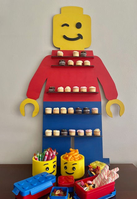 Thumbnail: Lego Man Cupcake Stand & lego dishes