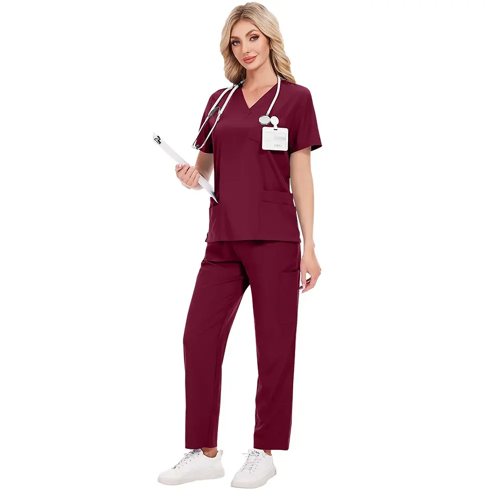 縮圖：Women’s Waterproof Medical Scrub Set – Professional Hospital Uniform