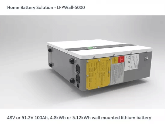 Thumbnail: Power Wall Battery For Home Solar Energy System ESS BMS 51.2V 100Ah 5Kwh